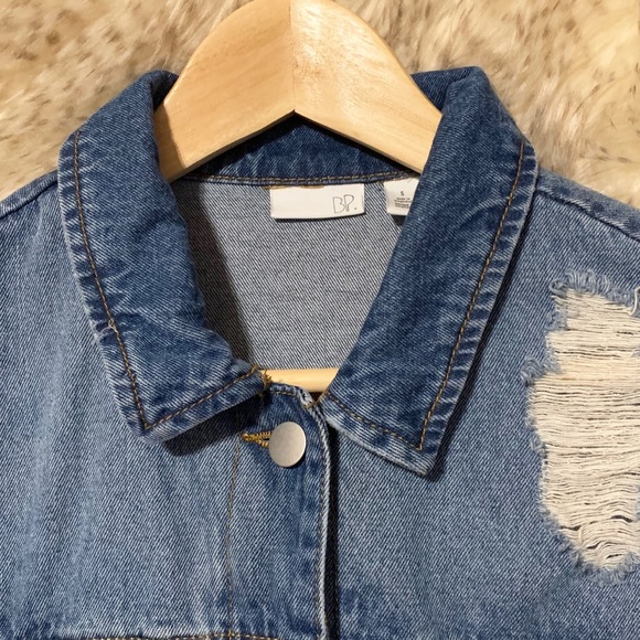 Nordstrom B.P. Distressed Denim Jean Jacket - Picture 2 of 3